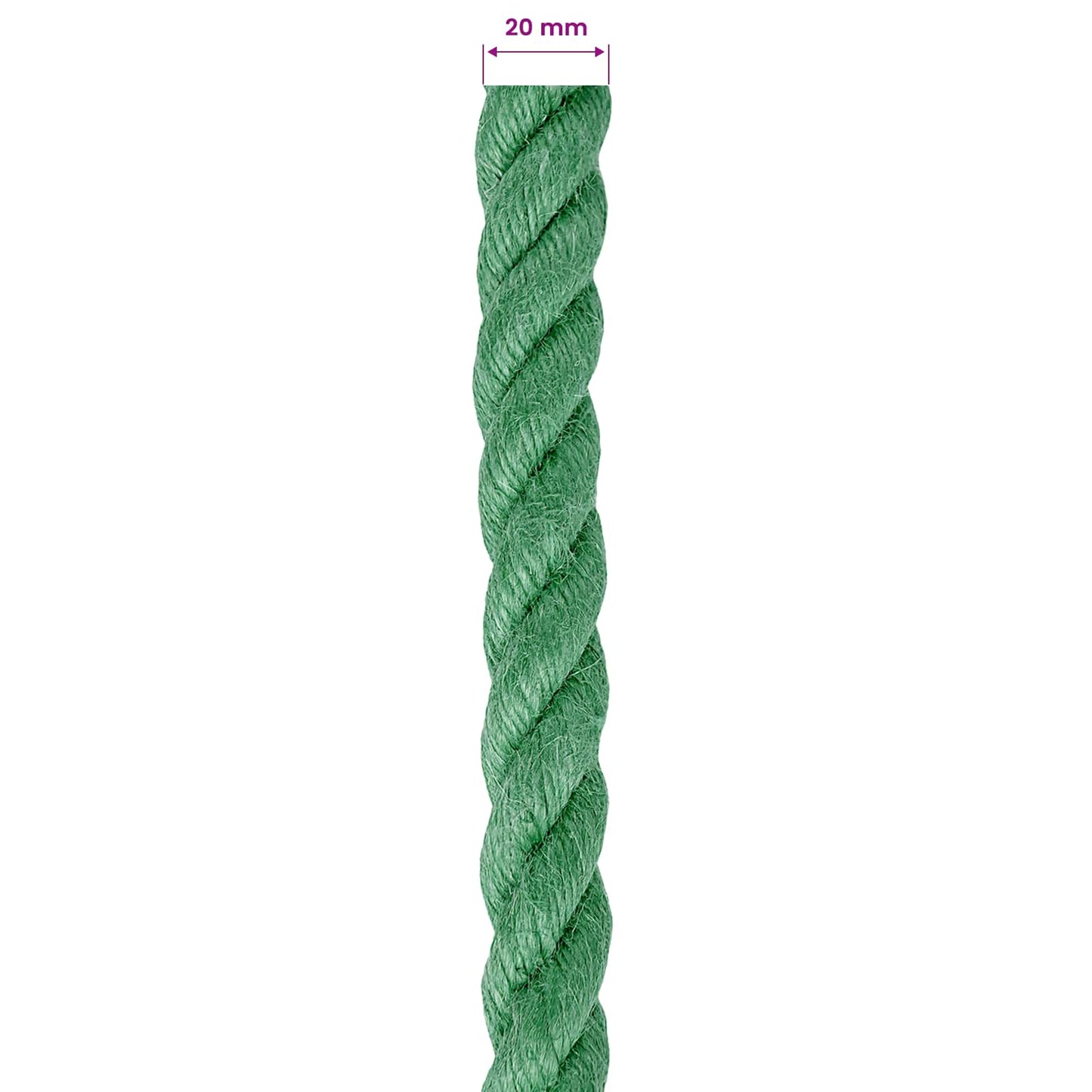 Jute Rope 20 mm Green 100% Tossa jute