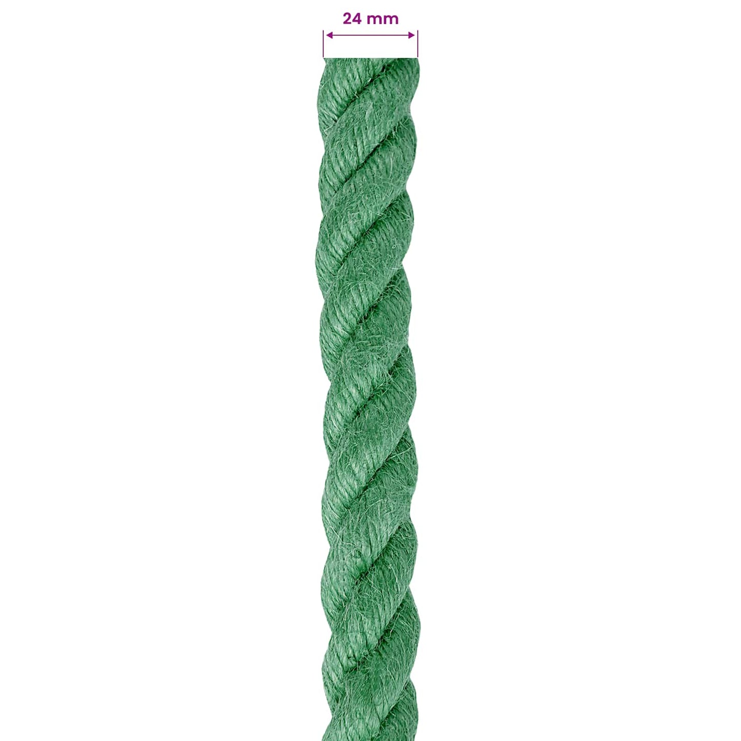 Jute Rope 24 mm Green 100% Tossa jute