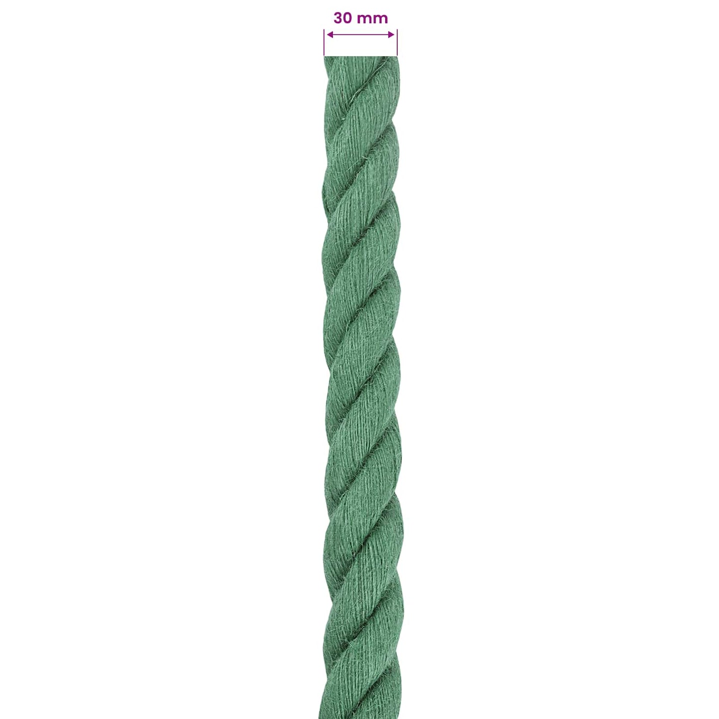 Jute Rope 30 mm Green 100% Tossa jute