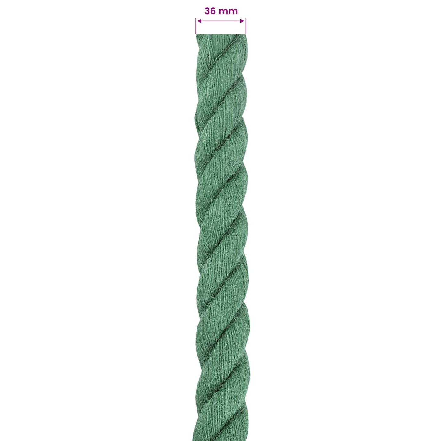 Jute Rope 36 mm Green 100% Tossa jute