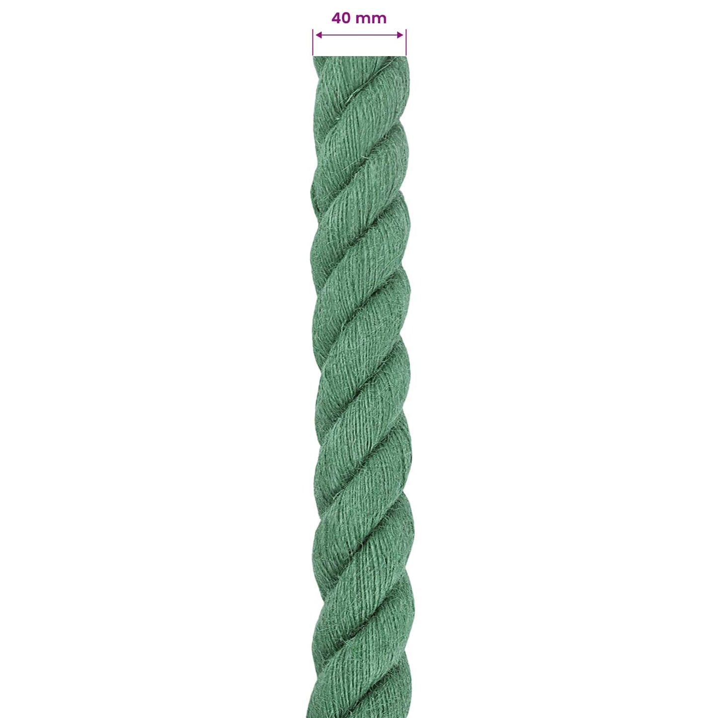 Jute Rope 40 mm Green 100% Tossa jute