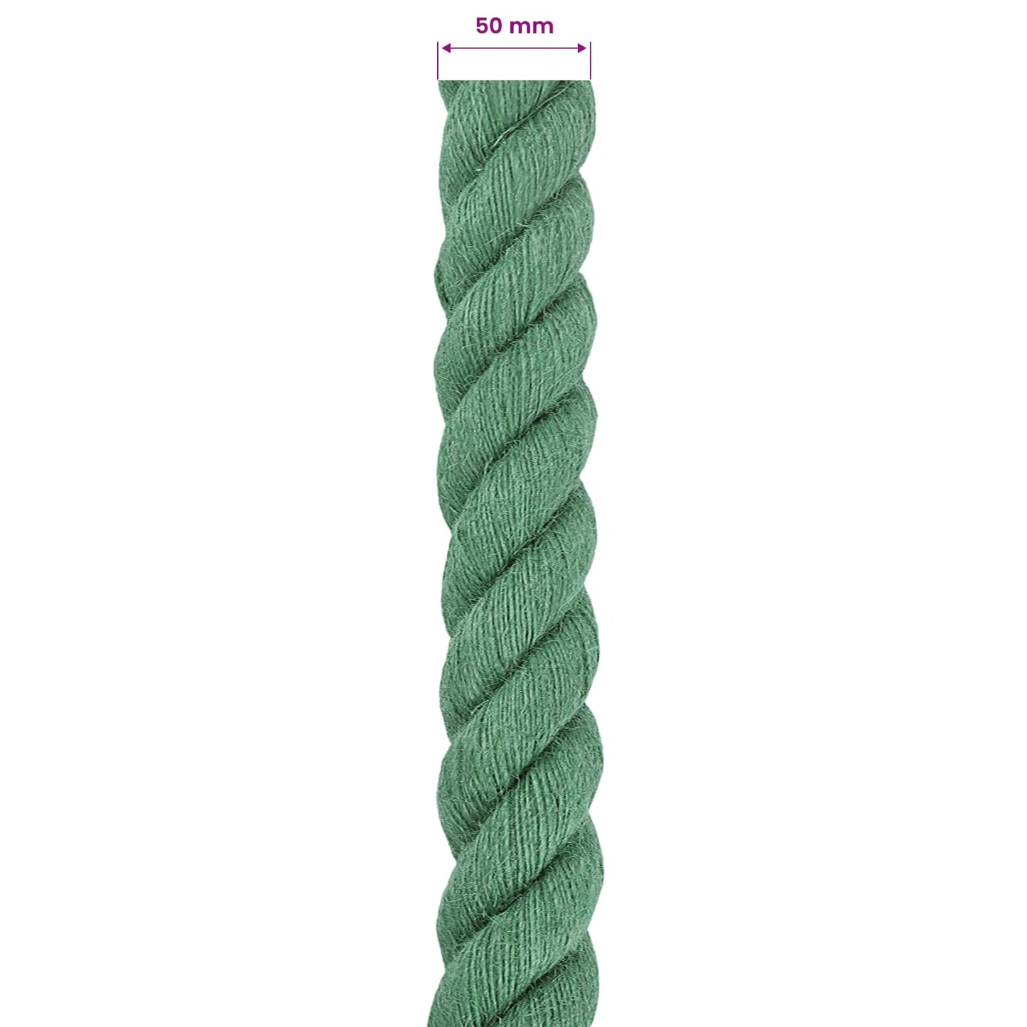 Jute Rope 50 mm Green 100% Tossa jute