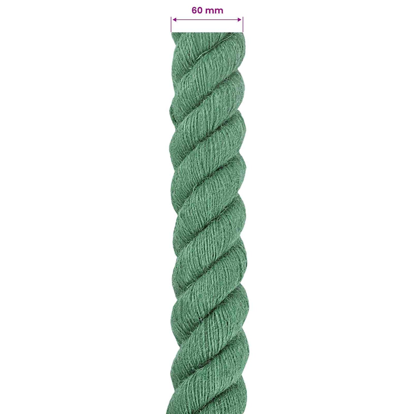Jute Rope 60 mm Green 100% Tossa jute