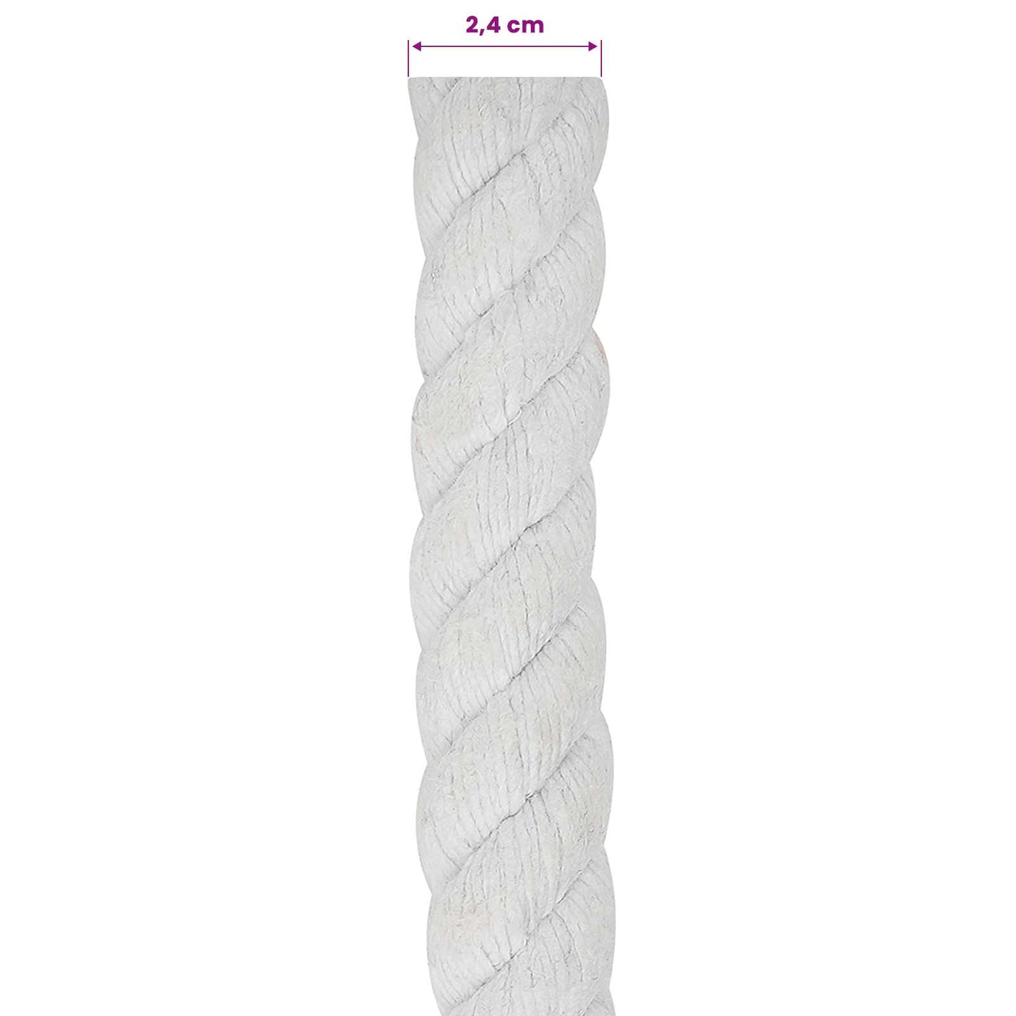 Cotton Rope 24 mm 25 m White 100% Cotton