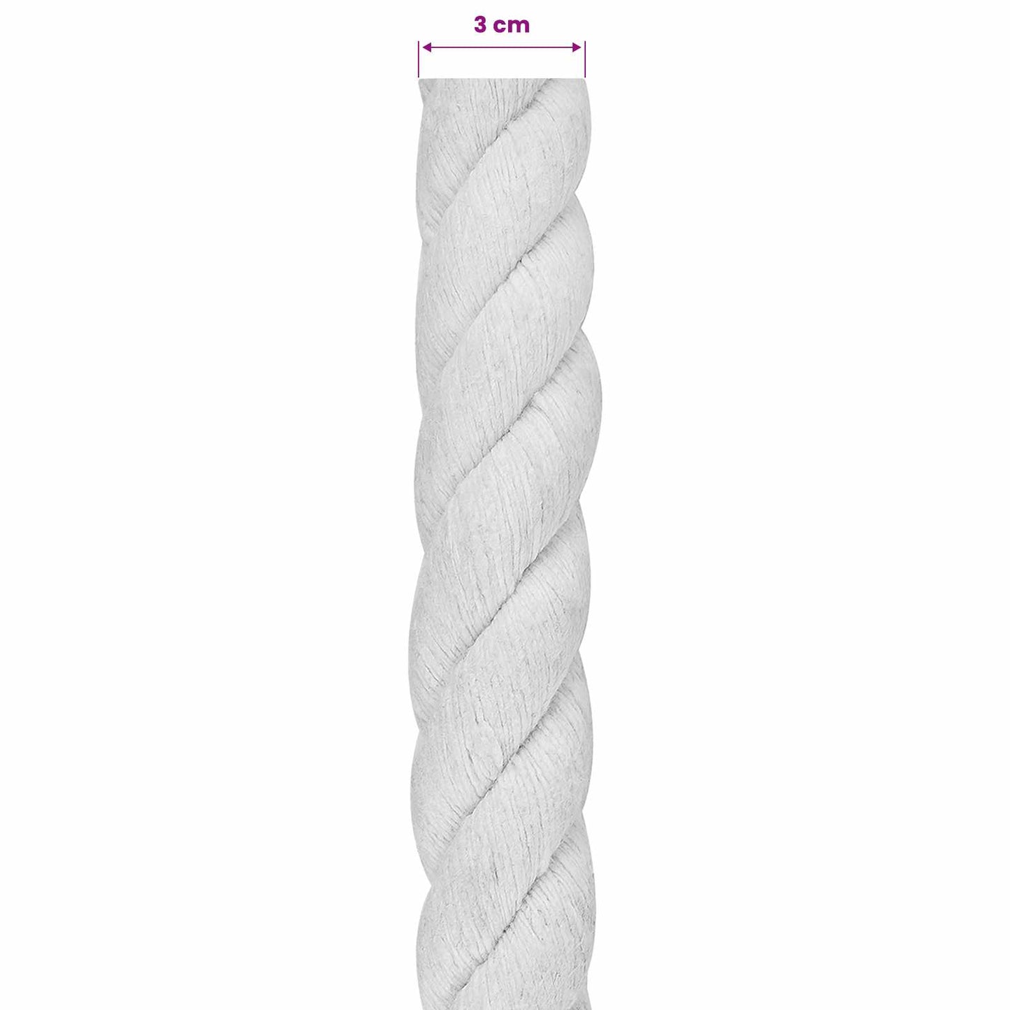 Cotton Rope 30 mm 50 m White 100% Cotton