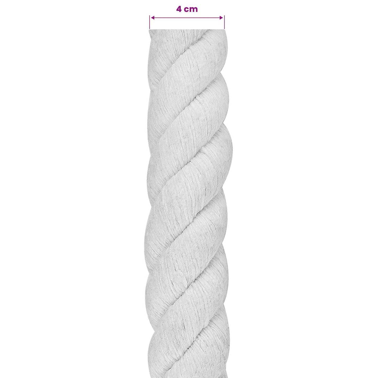 Cotton Rope 40 mm 25 m White 100% Cotton