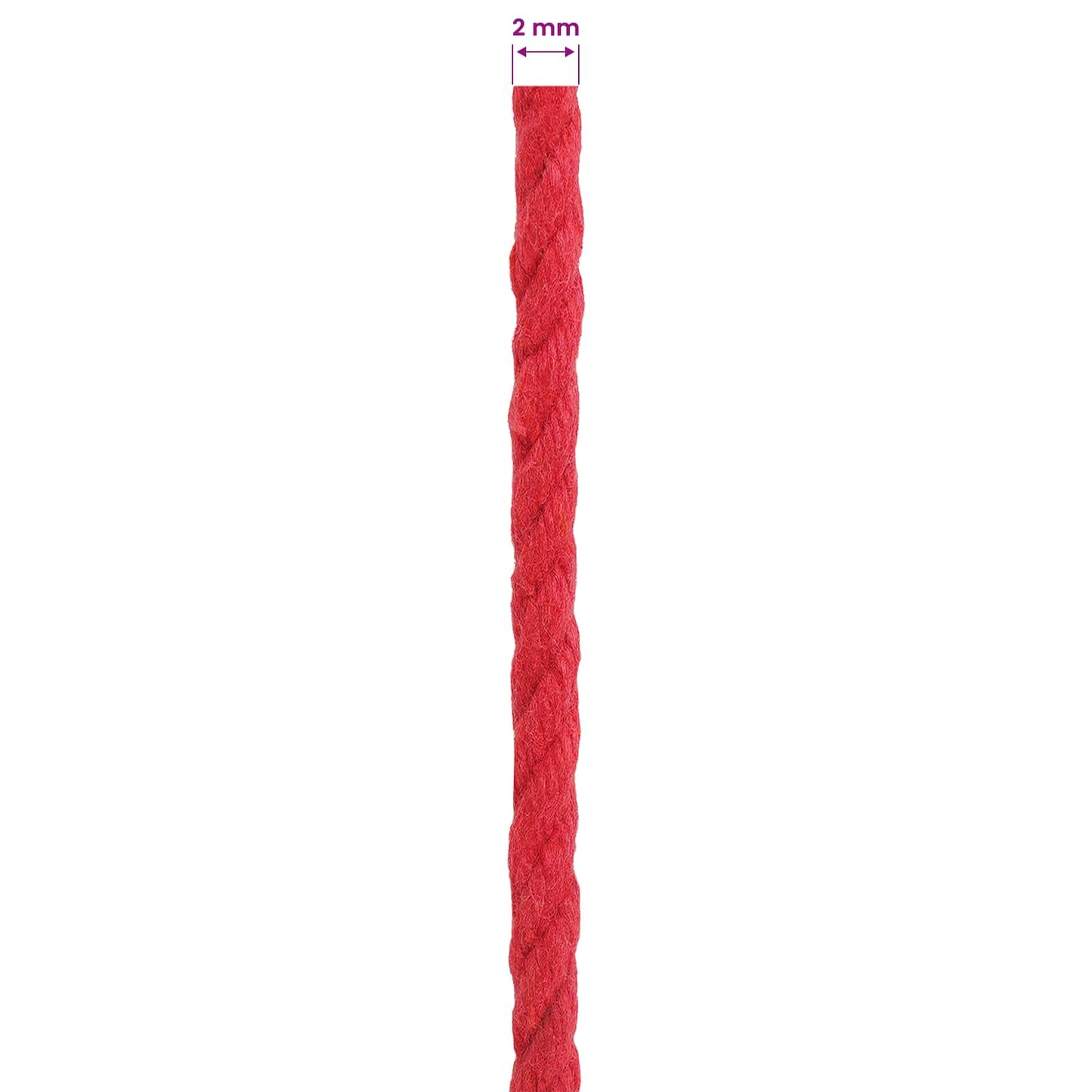 Cotton Twine 10 pcs 2 mm 100 m Red 100% Cotton