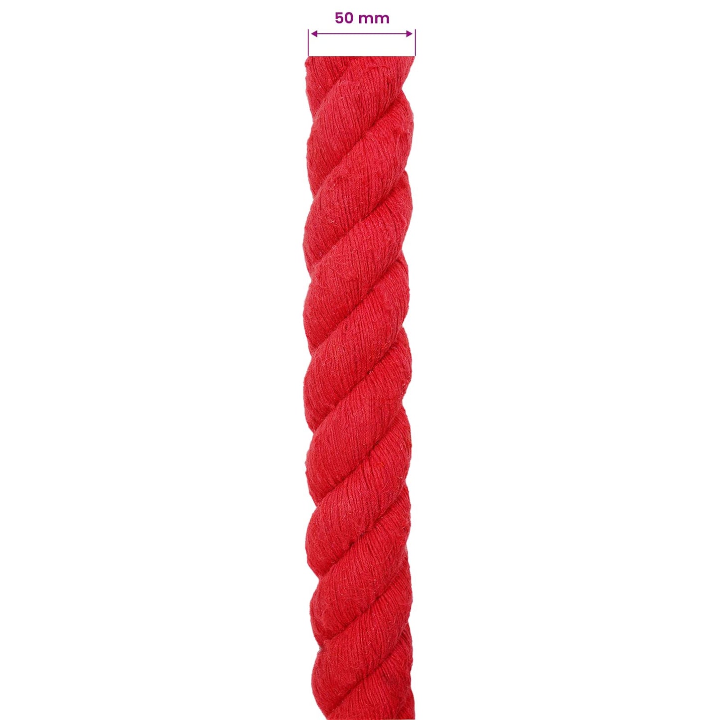 Cotton Rope 50 mm 5 m Red 100% Cotton
