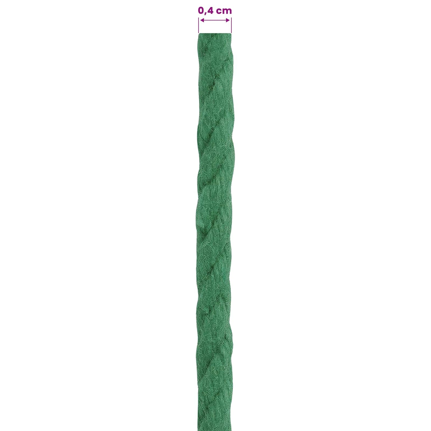 Cotton Twine 4 mm 100 m Green 100% Cotton