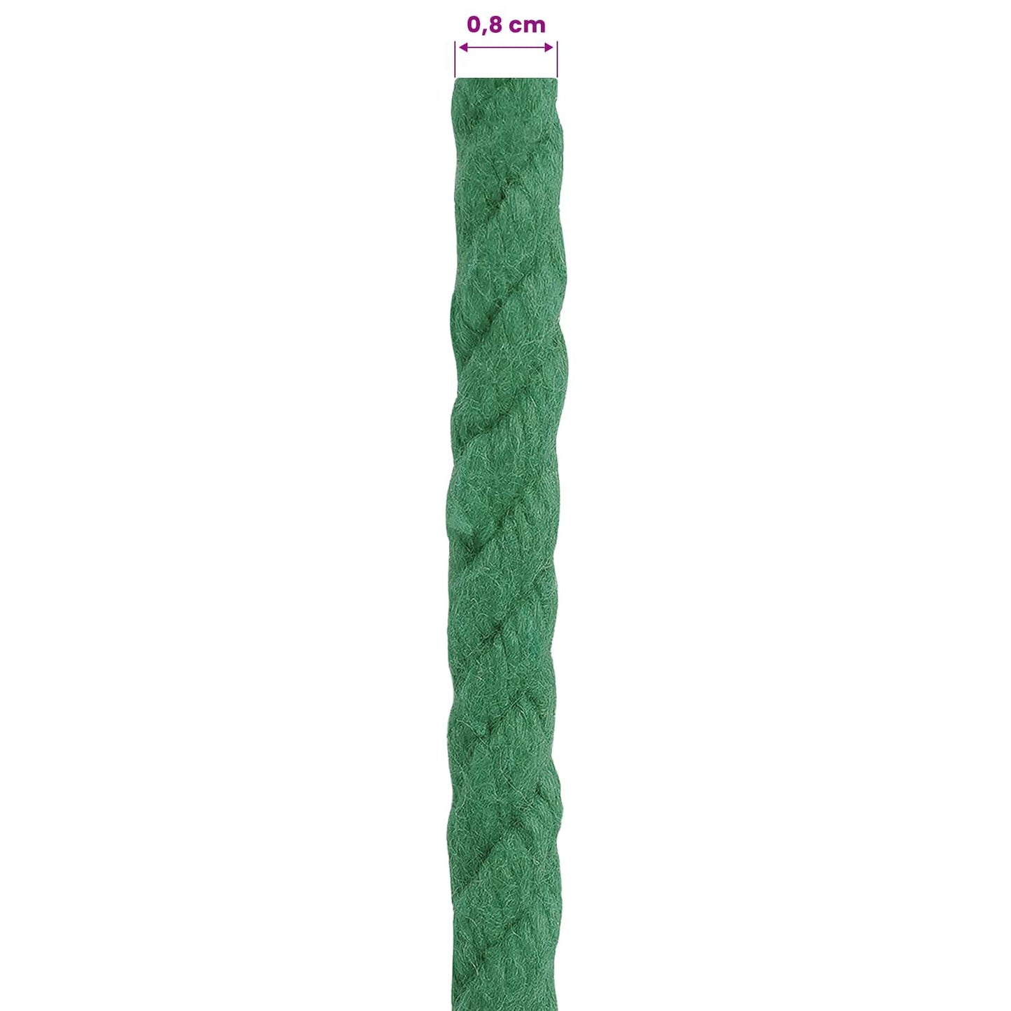 Cotton Rope 8 mm 500 m Green 100% Cotton