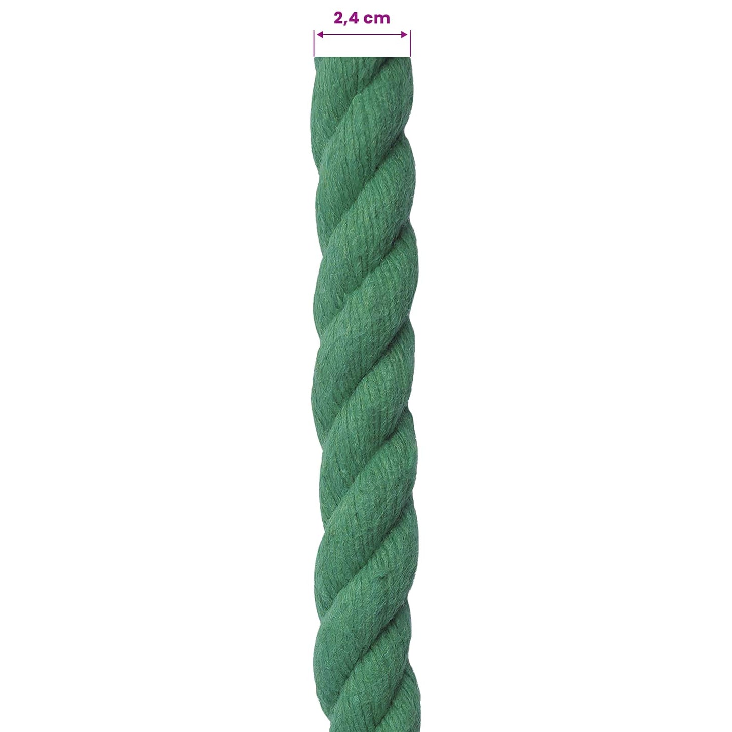 Cotton Rope 24 mm 25 m Green 100% Cotton