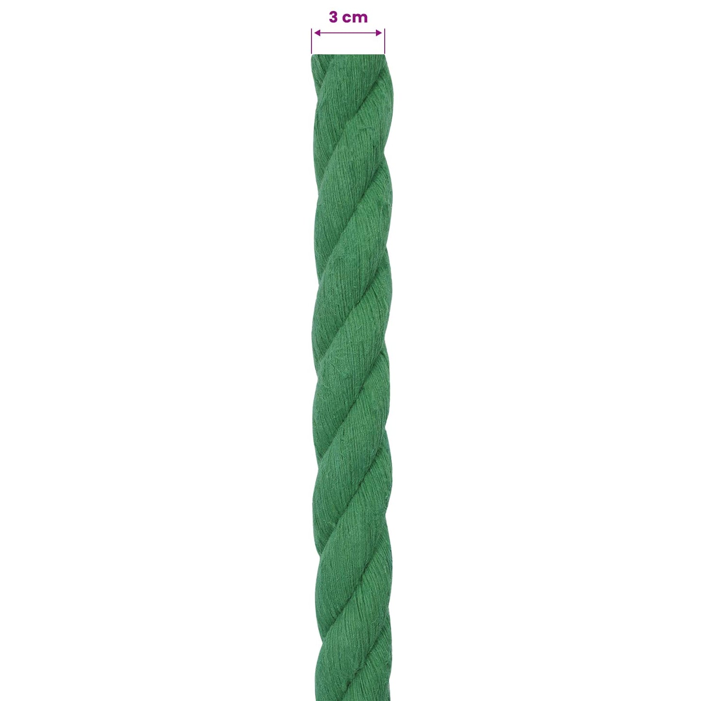 Cotton Rope 30 mm 25 m Green 100% Cotton