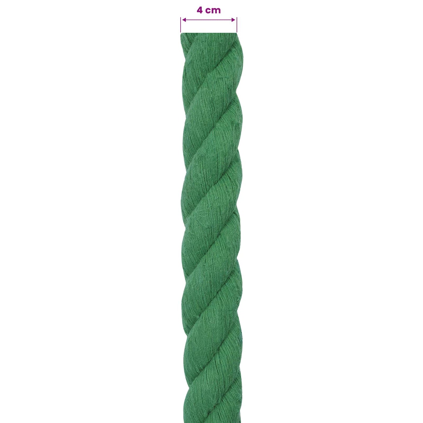 Cotton Rope 40 mm 25 m Green 100% Cotton