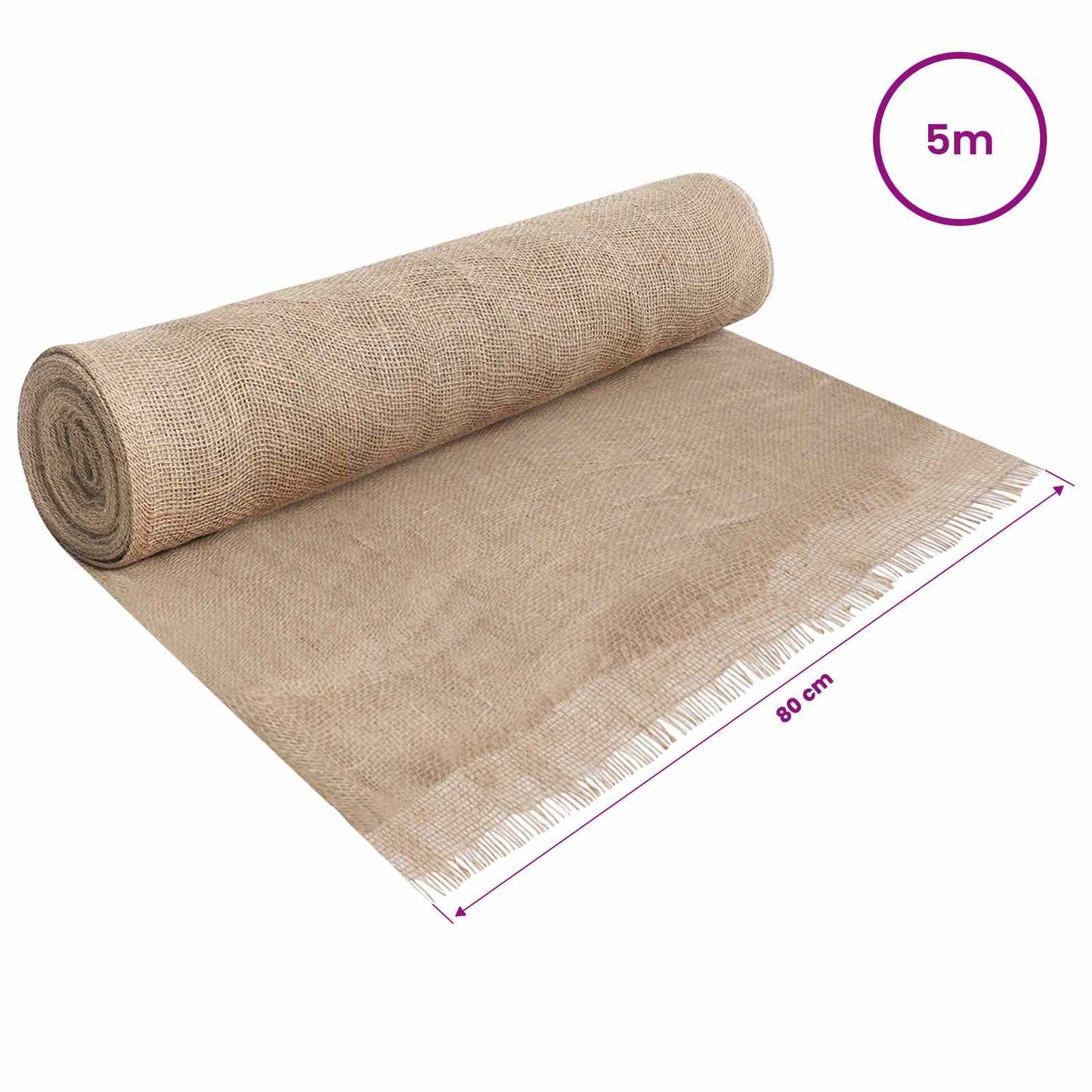 Jute Roll 160 x 500 cm Natural