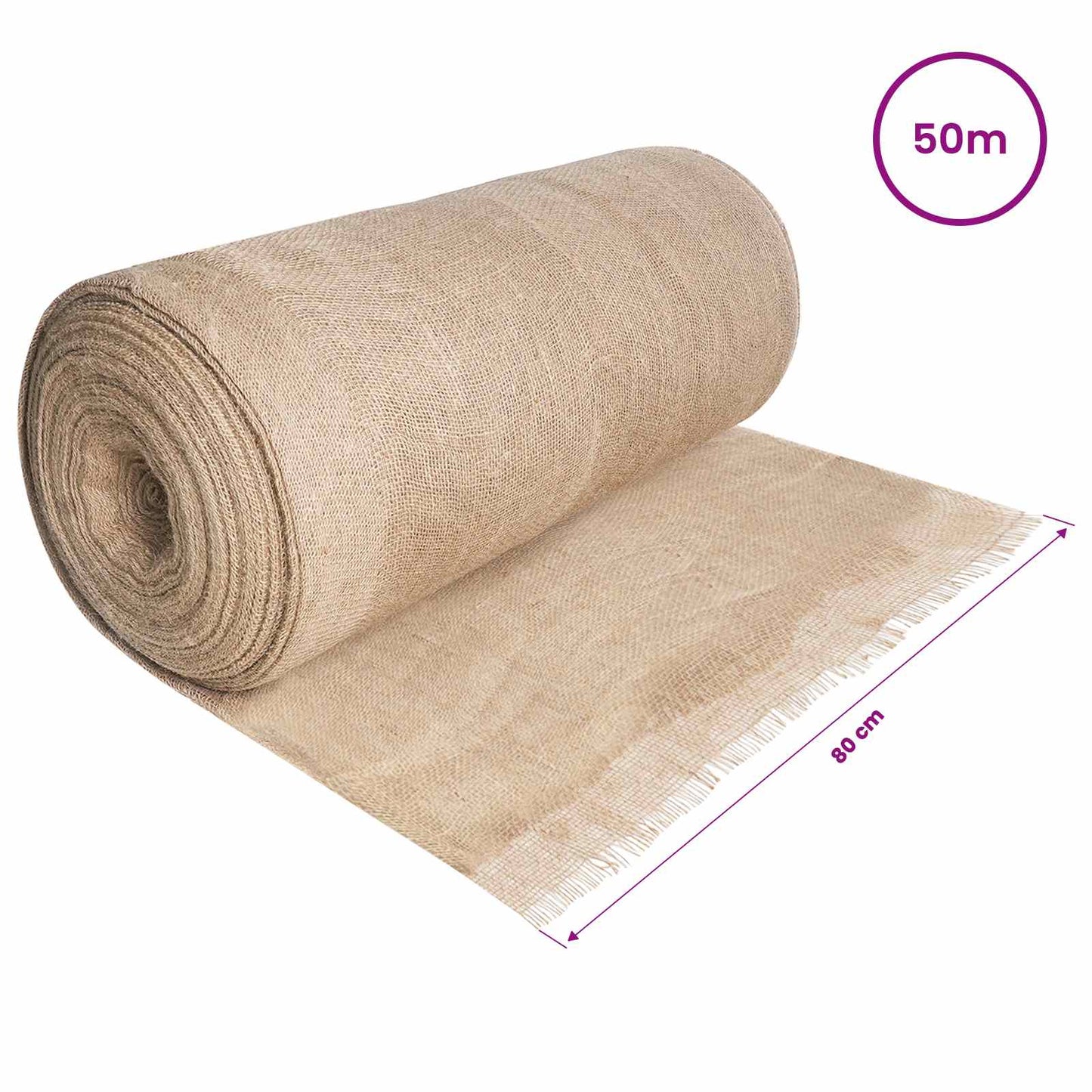 Jute Roll 160 x 5000 cm Natural