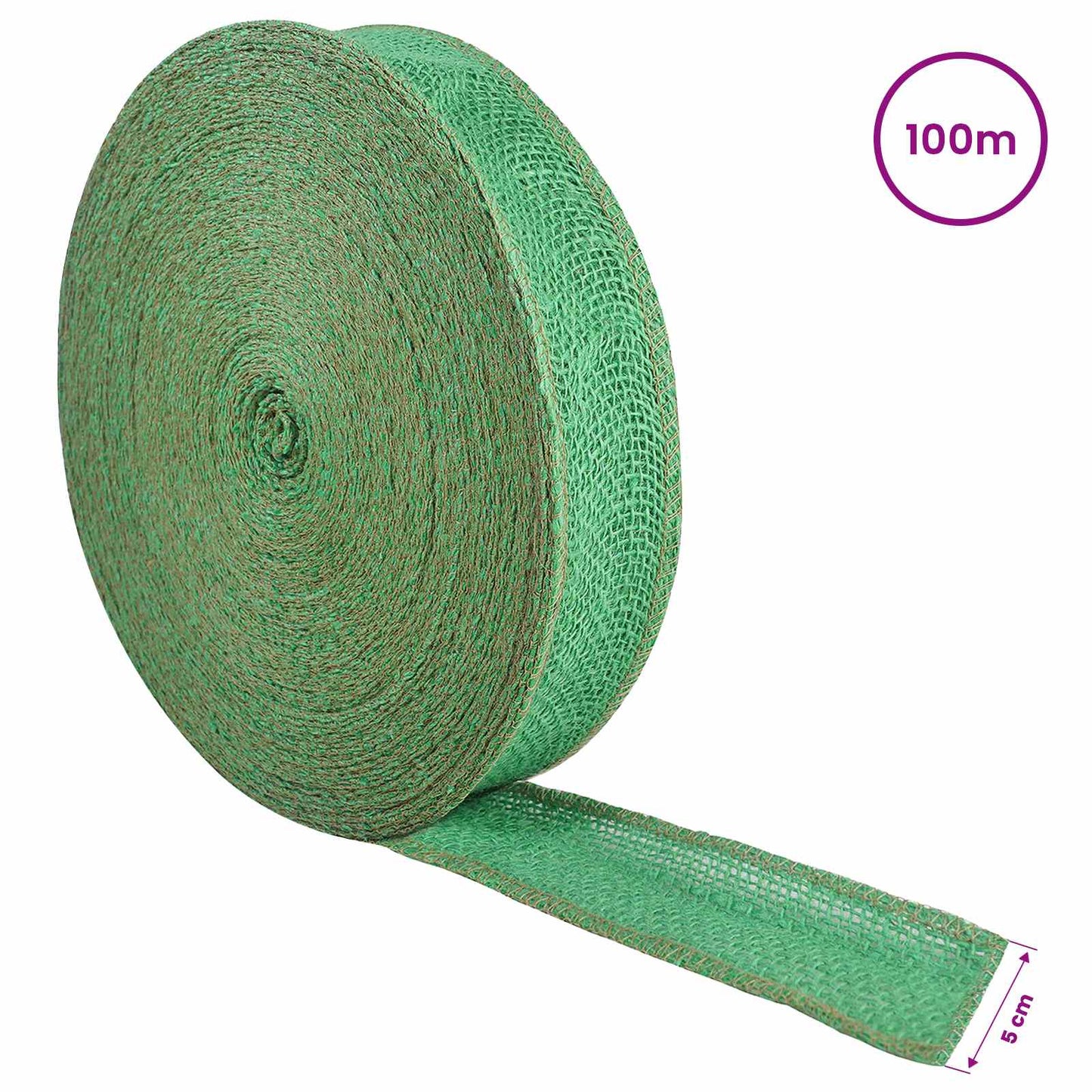 Jute Roll 5 x 10000 cm Green