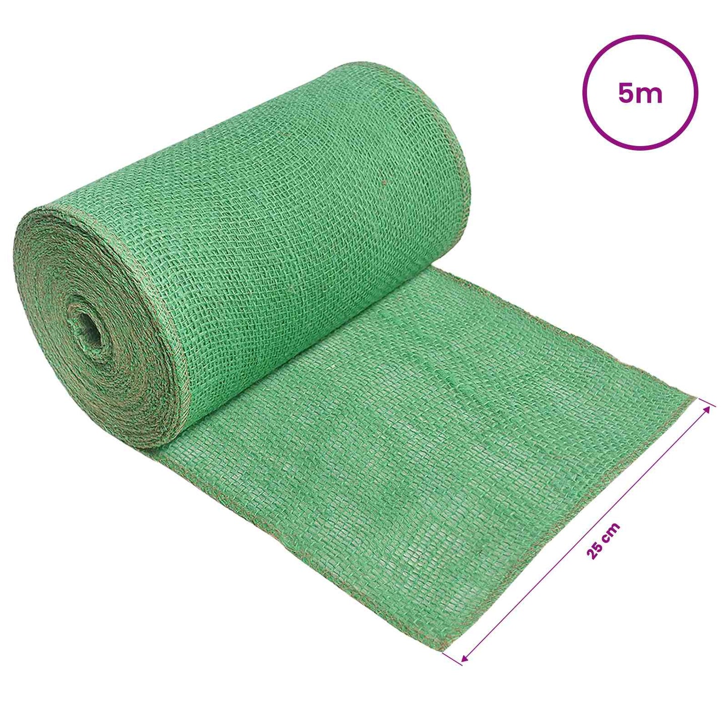 Jute Roll 25 x 500 cm Green