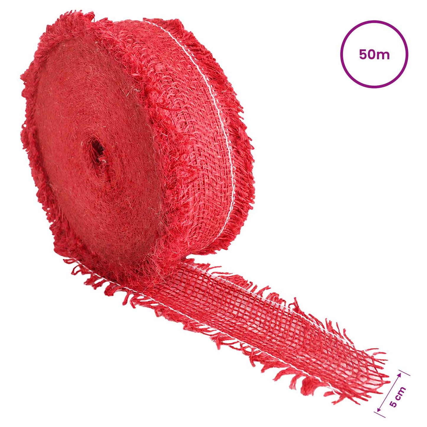 Jute Roll 5 x 5000 cm Red