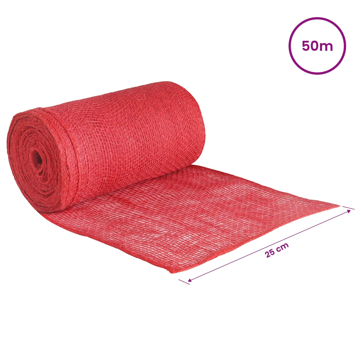 Jute Roll 25 x 5000 cm Red