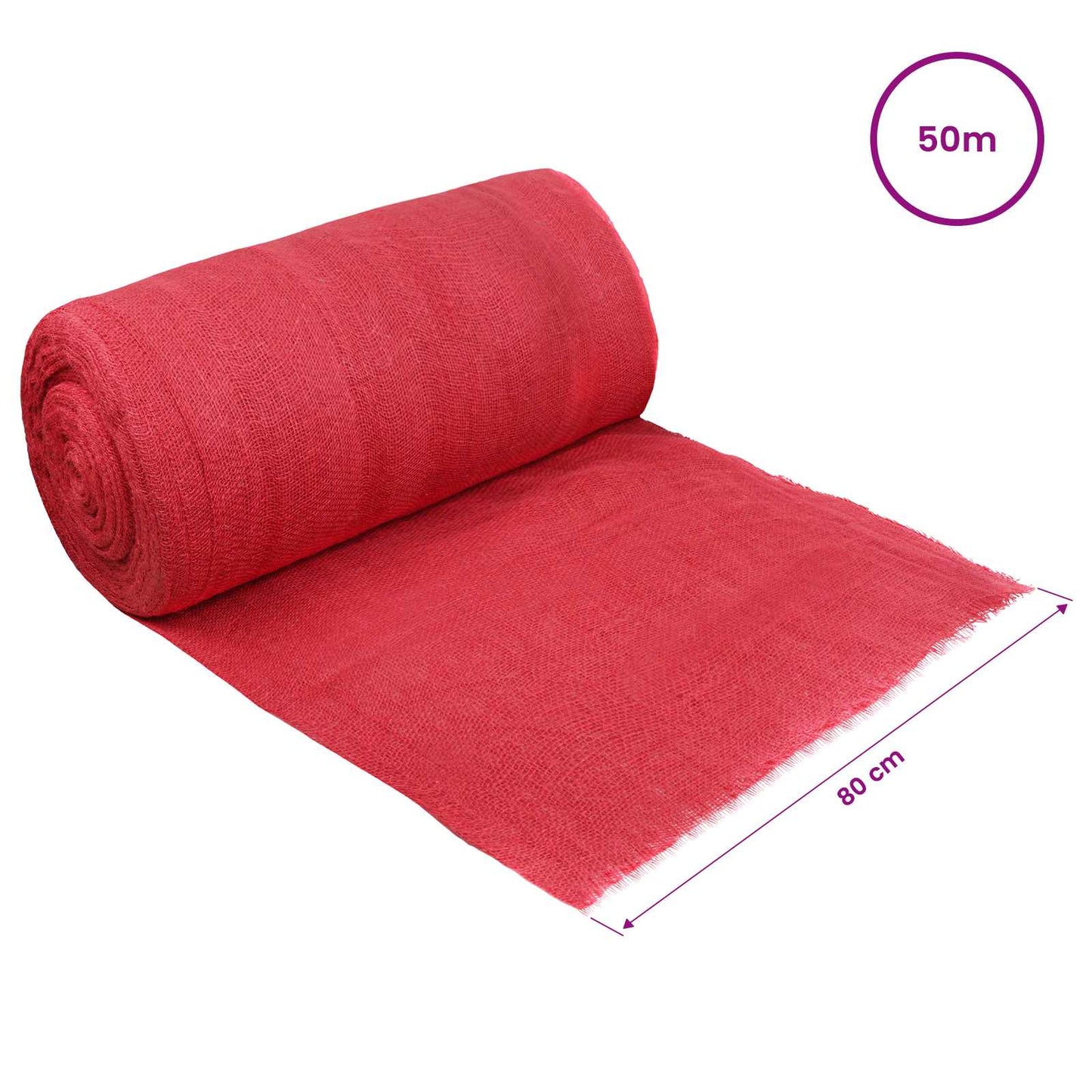 Jute Roll 160 x 5000 cm Red