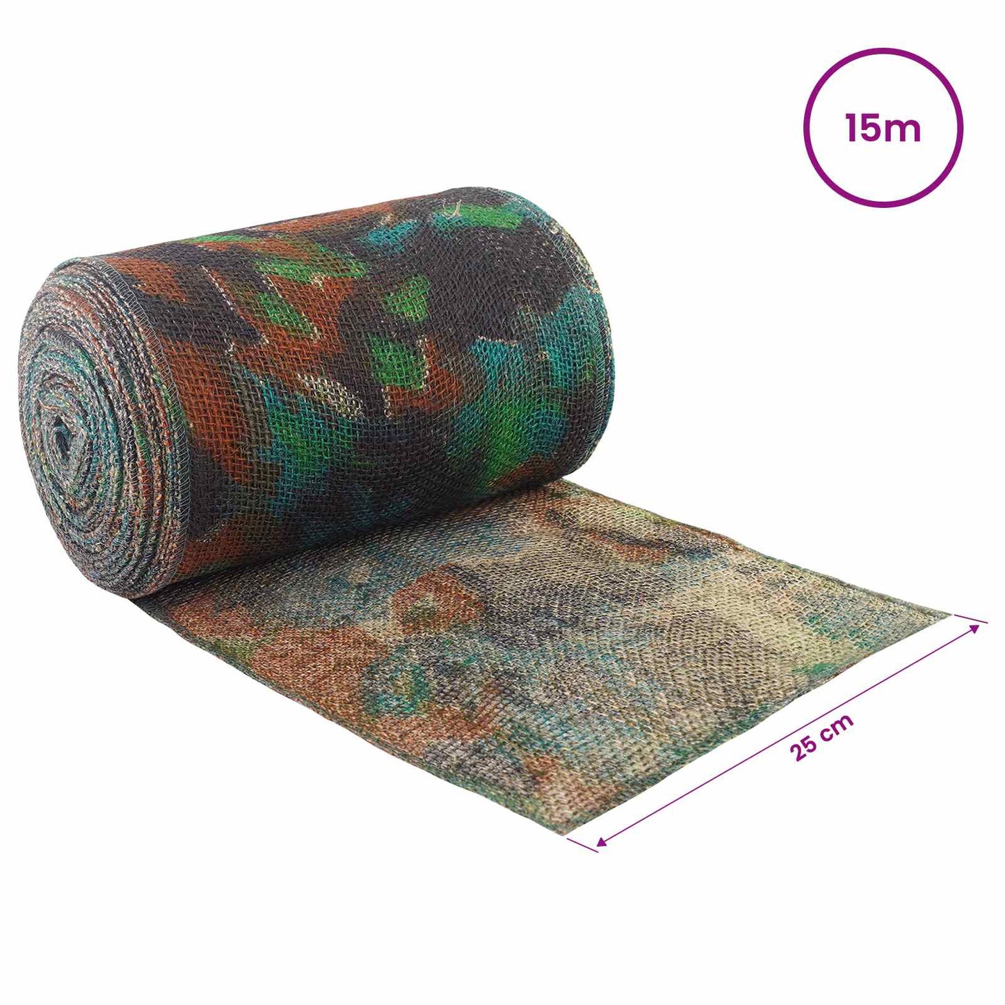 Jute Roll 25 x 1500 cm Camouflage