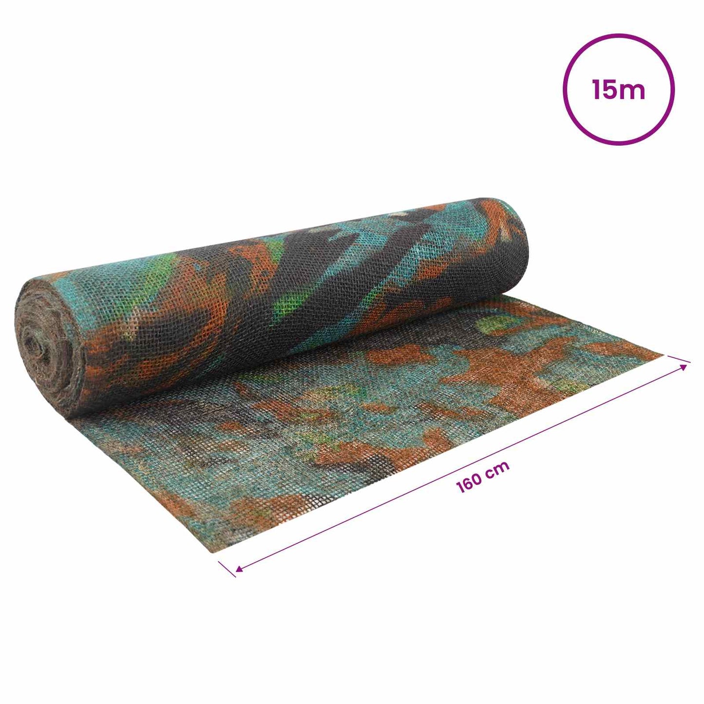 Jute Roll 160 x 1500 cm Camouflage