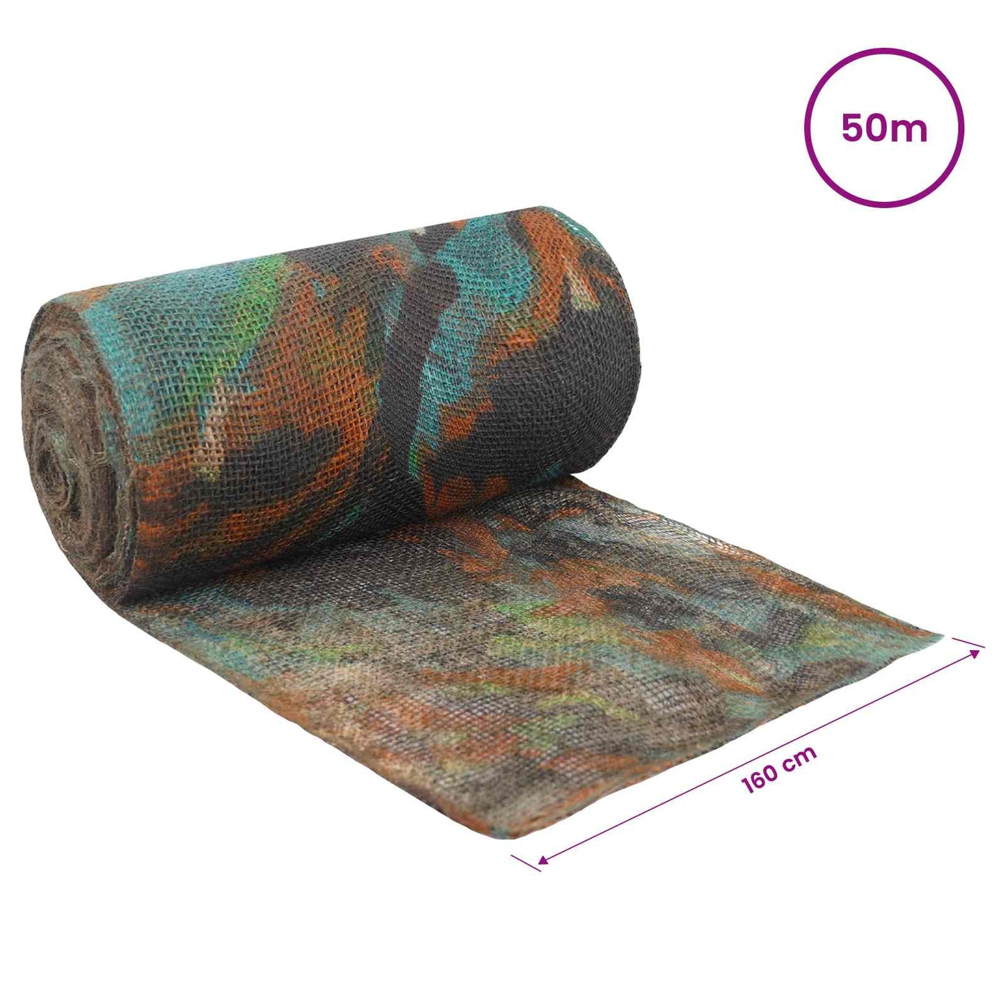 Jute Roll 160 x 5000 cm Camouflage