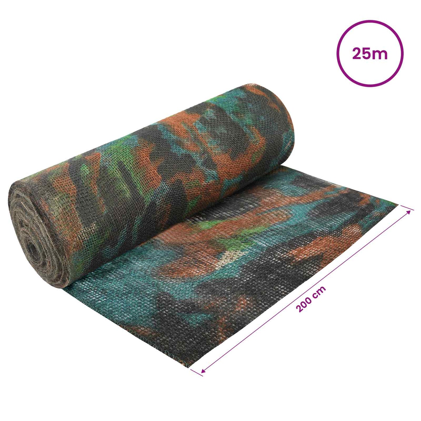 Jute Roll 200 x 2500 cm Camouflage