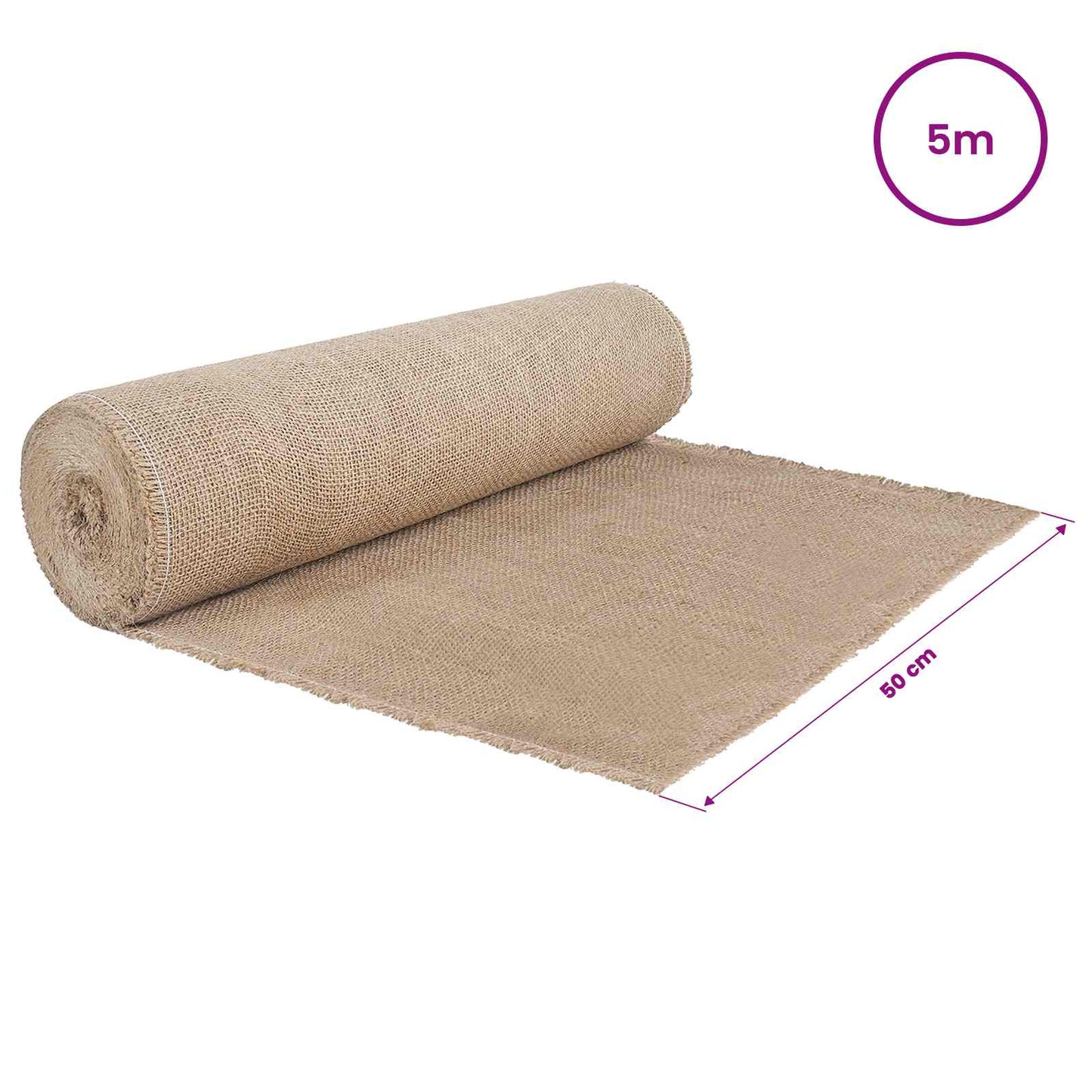 Jute Roll 50 x 500 cm Natural