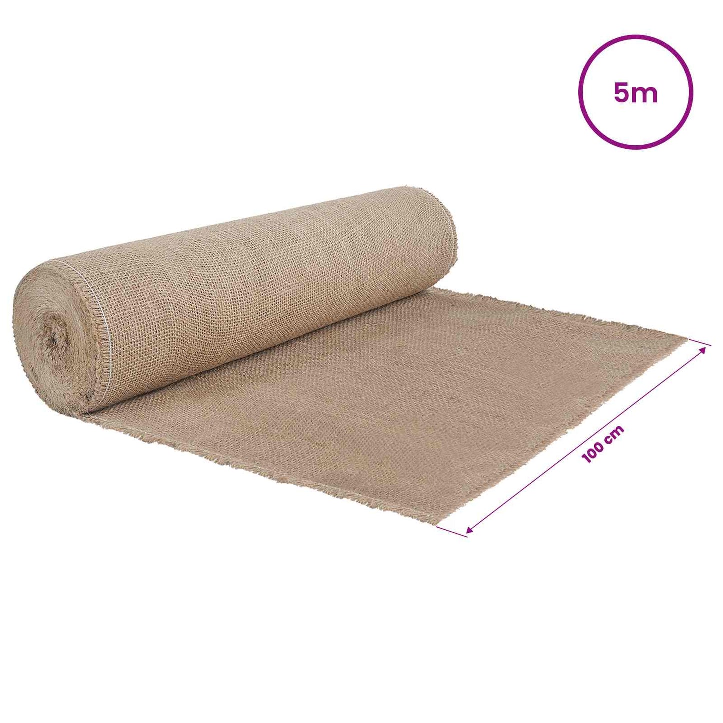 Jute Roll 100 x 500 cm Natural