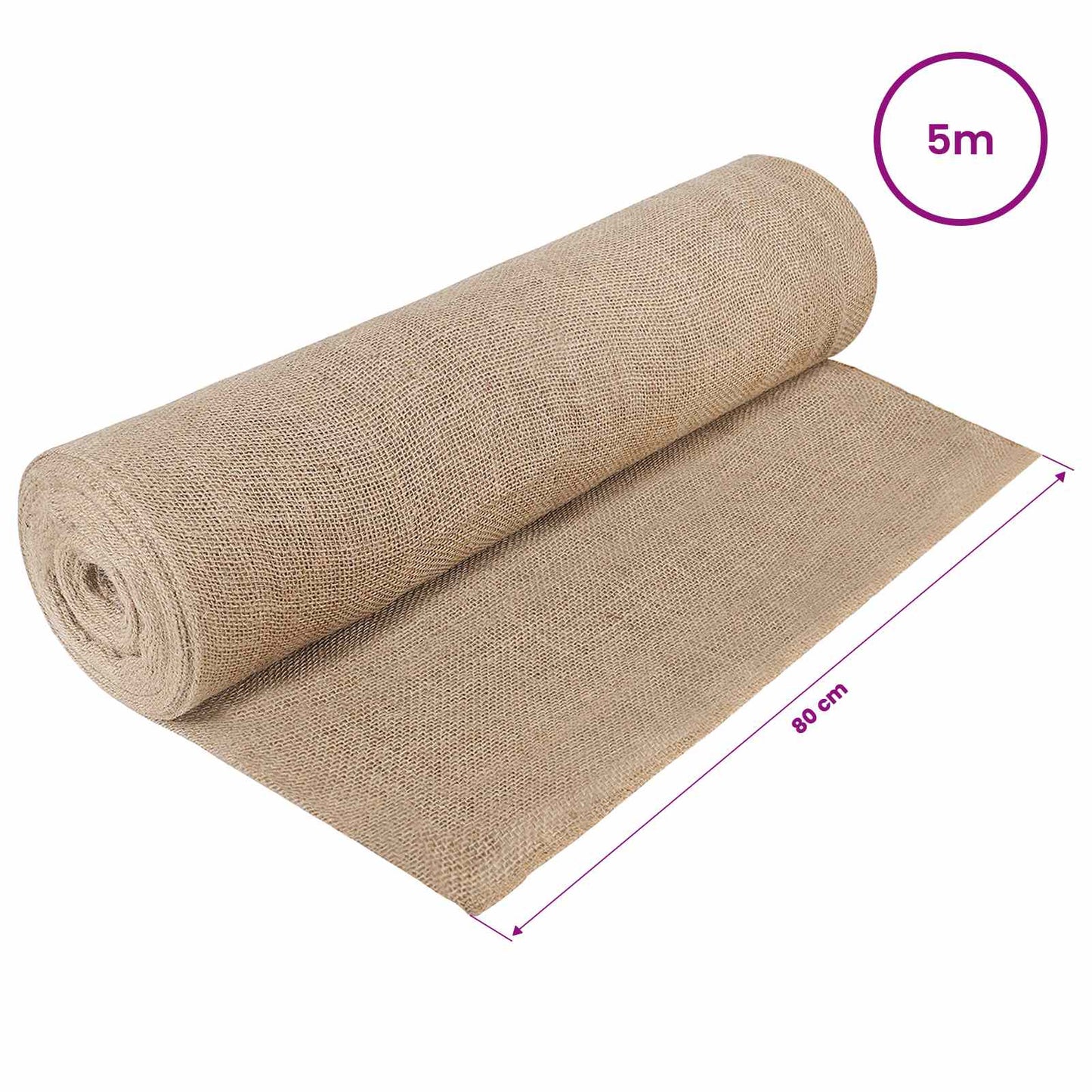 Jute Roll 160 x 500 cm Natural