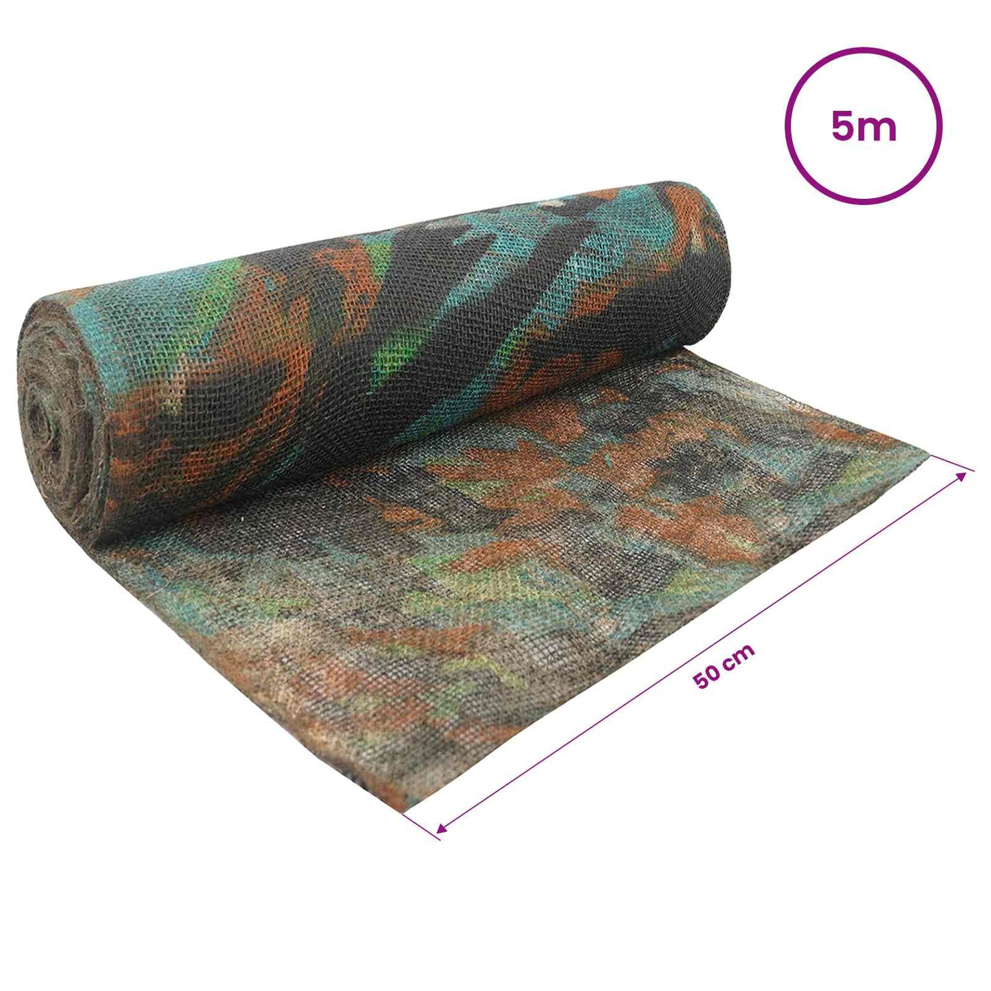 Jute Roll 50 x 500 cm Camouflage