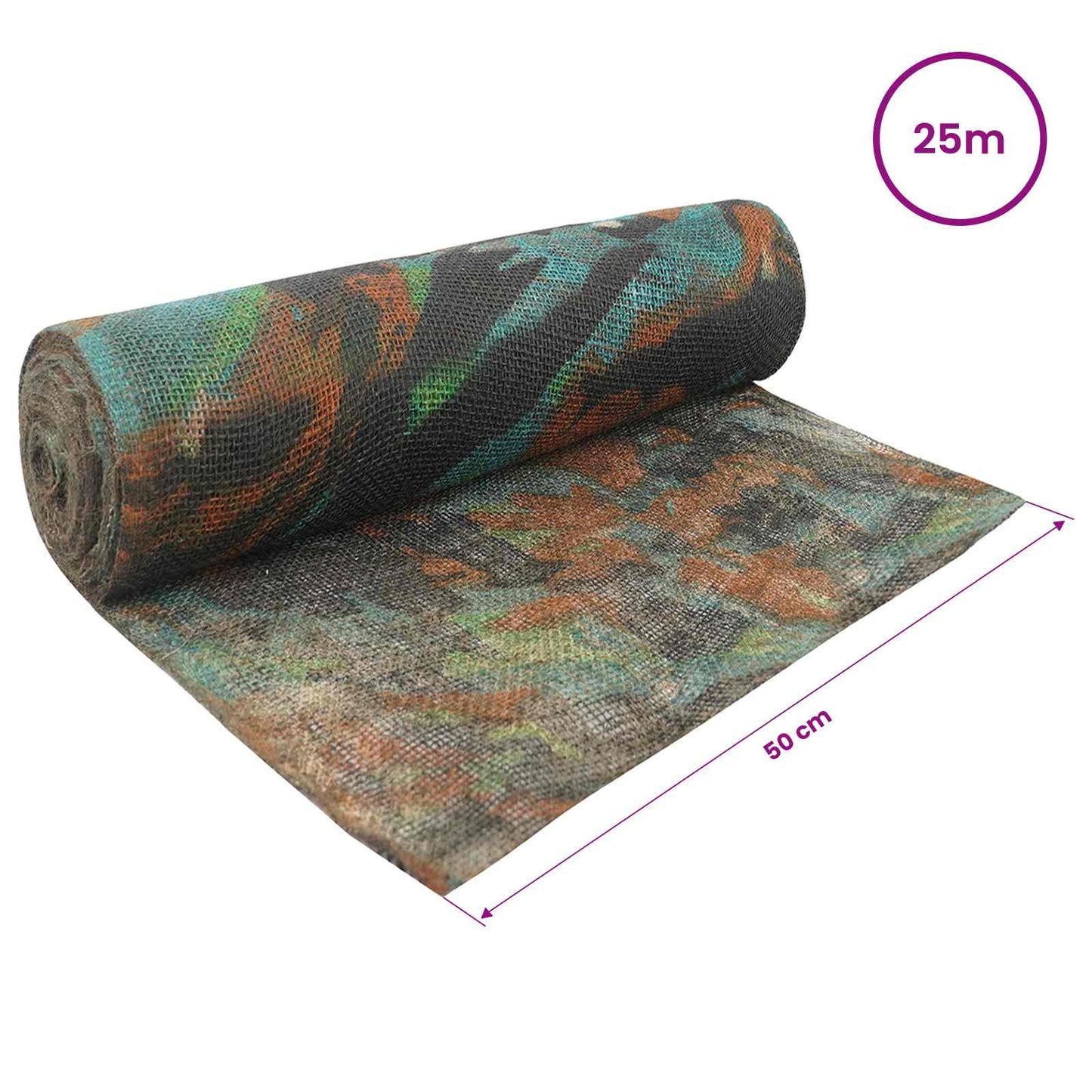 Jute Roll 50 x 2500 cm Camouflage