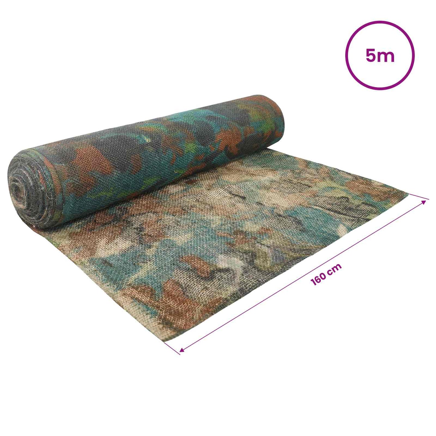 Jute Roll 160 x 500 cm Camouflage