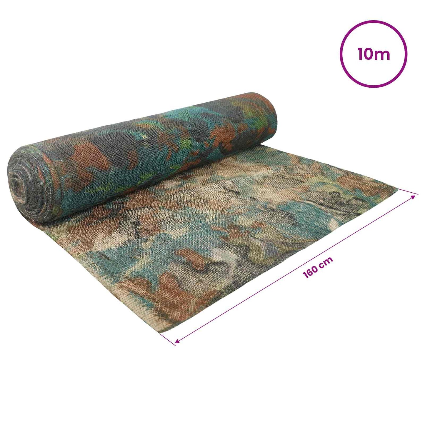 Jute Roll 160 x 1000 cm Camouflage