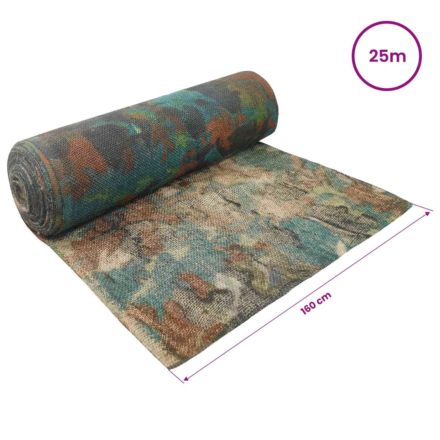 Jute Roll 160 x 2500 cm Camouflage