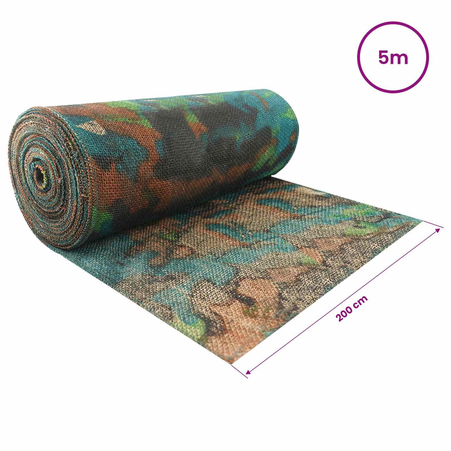 Jute Roll 200 x 500 cm Camouflage