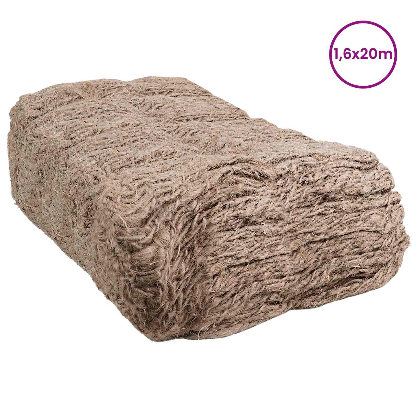 Jute Embankment Mat Natural 1.6 x 20 m 100% Tossa Jute