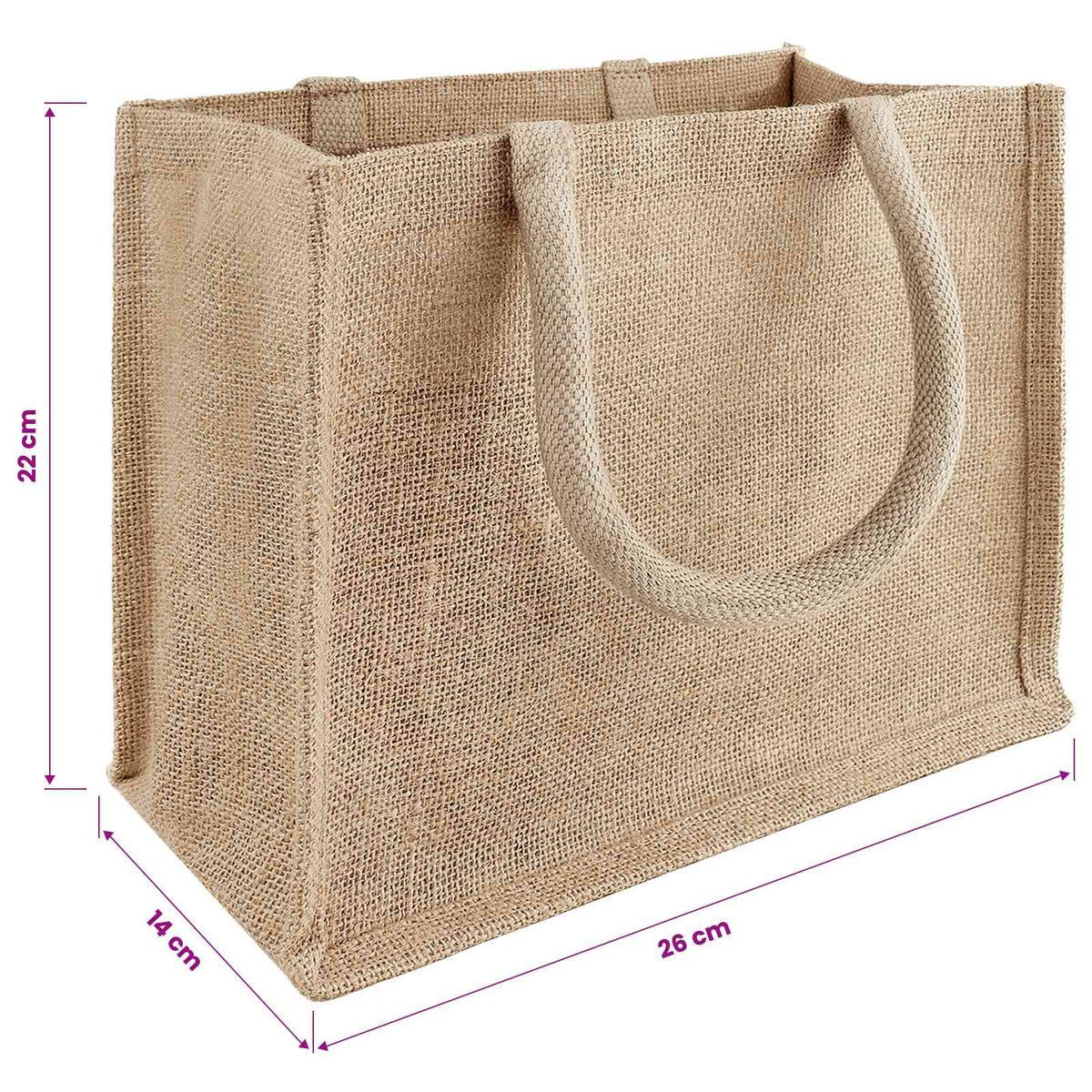 Jute Handbags 5 Natural 26 x 22 x 14 cm 100% Tossa Jute