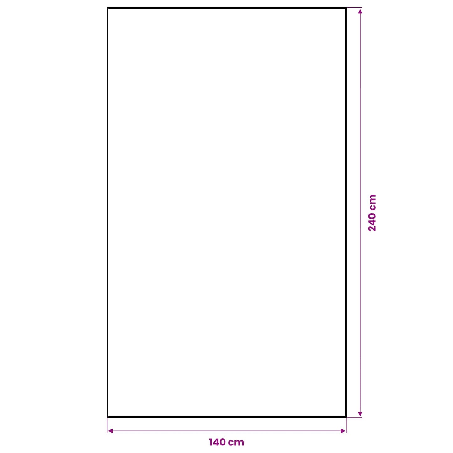 Jute Tablecloth Natural 140 x 240 cm 100% Tossa Jute