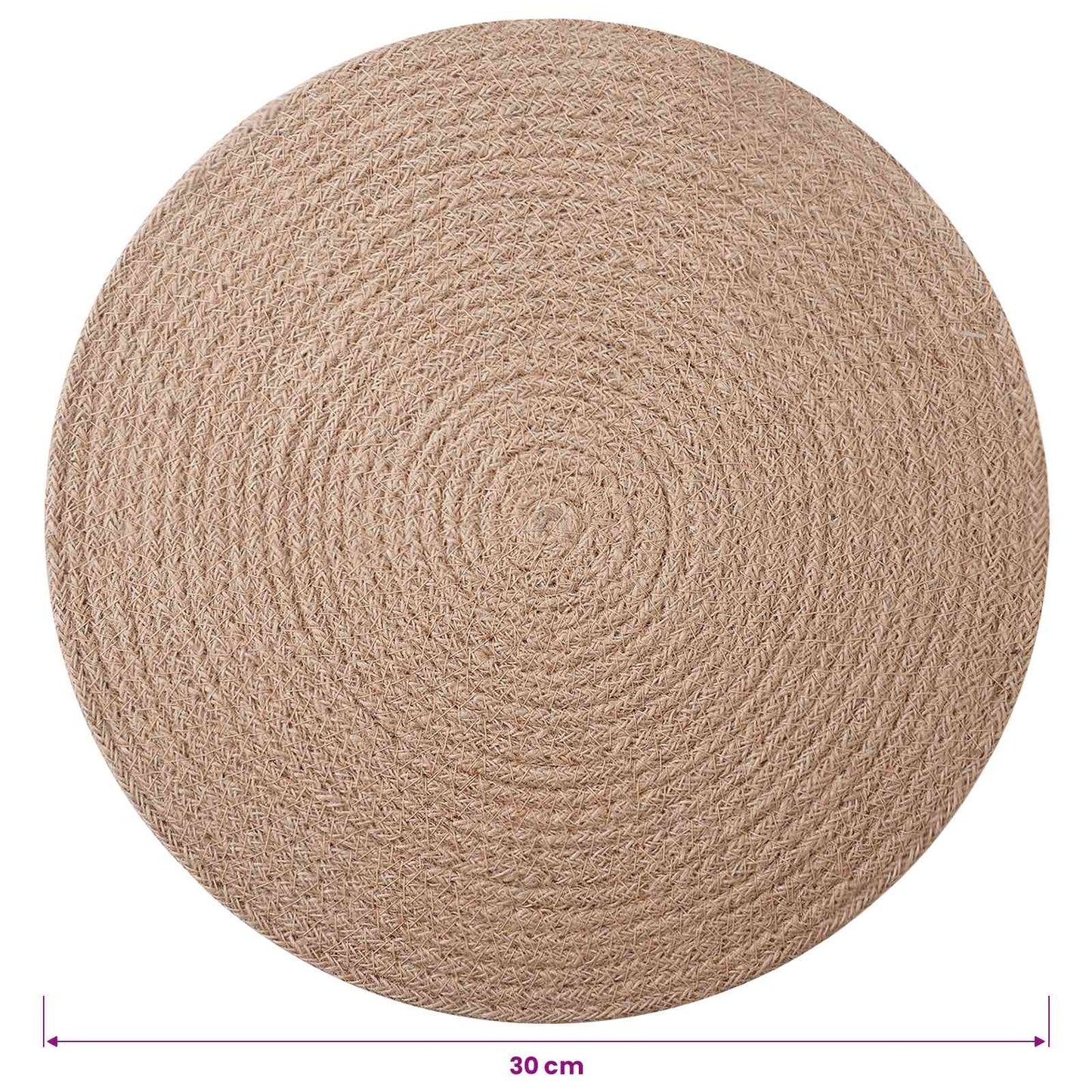 Jute Placemets 12 pcs Natural 100% Tossa Jute