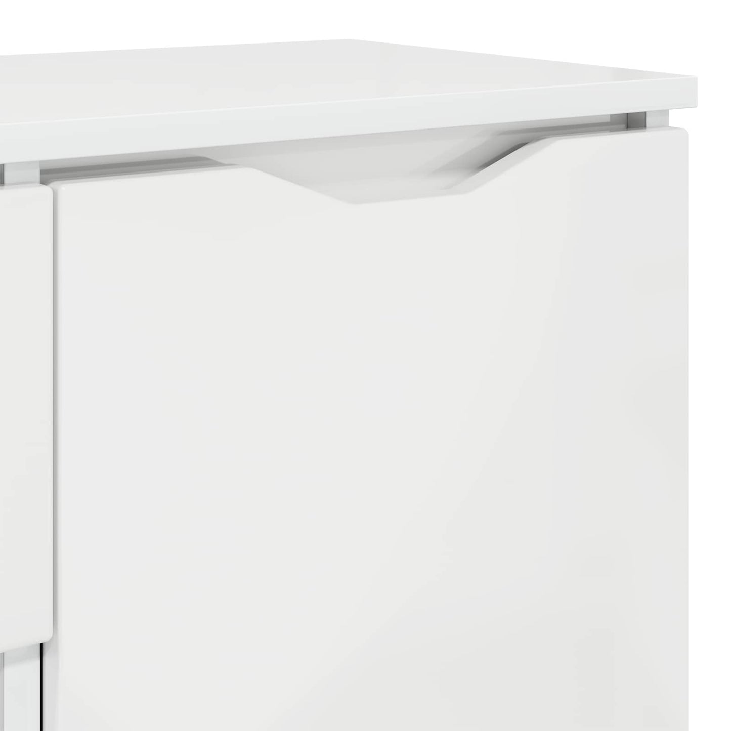 Sideboard High Gloss White 100 x 30 x 65.6 Engineered Wood