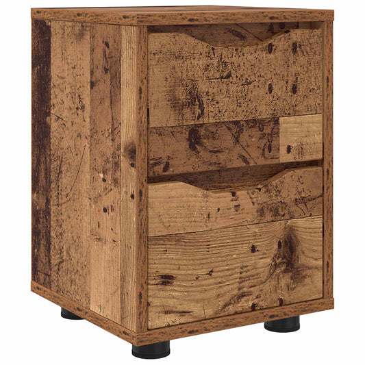 Bedside Table Old Wood 30.5 x 30 x 43 cm Engineered Wood