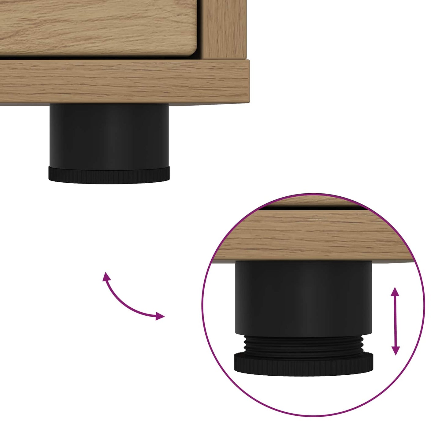 Bedside Tables 2 pcs Artisan Oak 30.5 x 30 x 43 cm