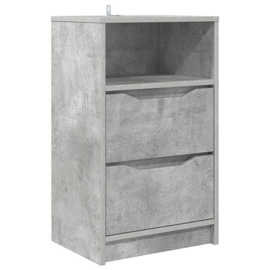 Bedside Table Concrete Grey 40 x 30 x 467 cm Engineered Wood