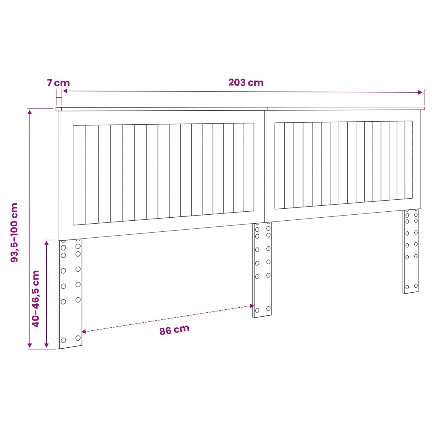 Headboard Sonoma Oak Engineered wood