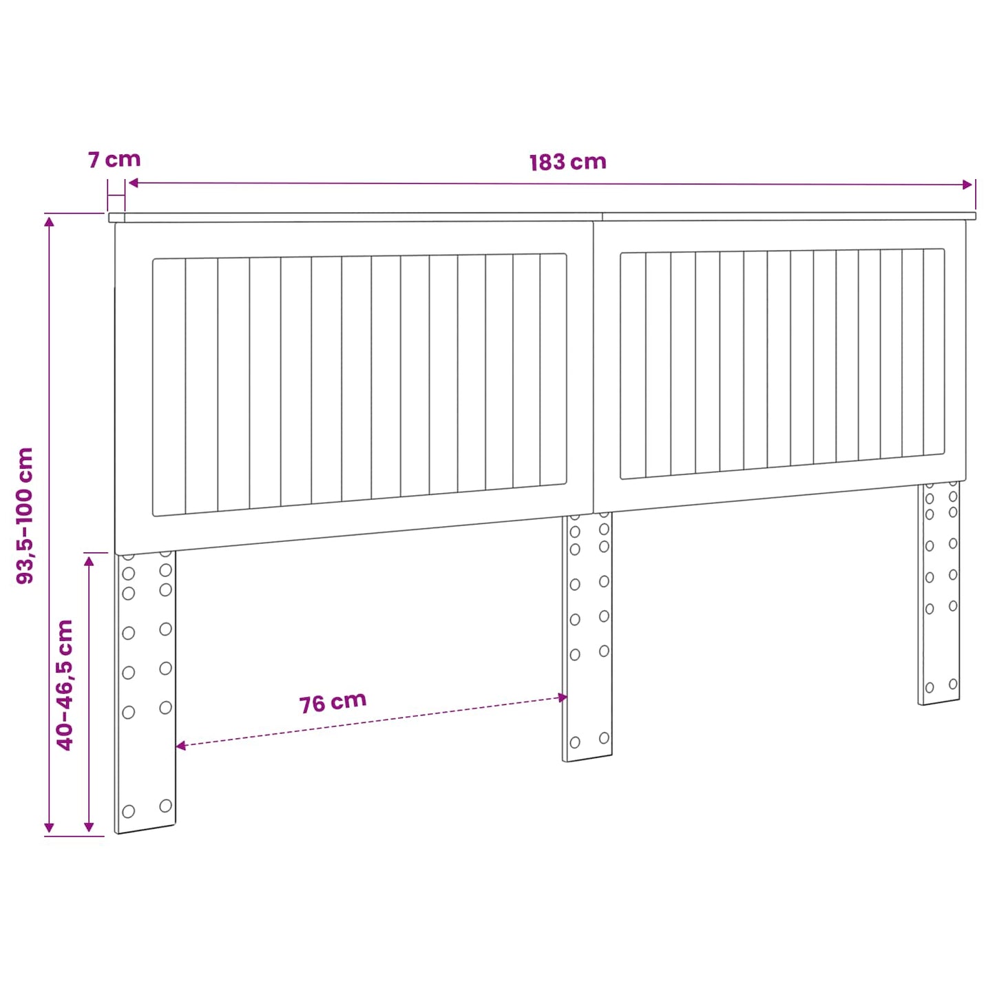 Headboard Artisan Oak Engineered wood