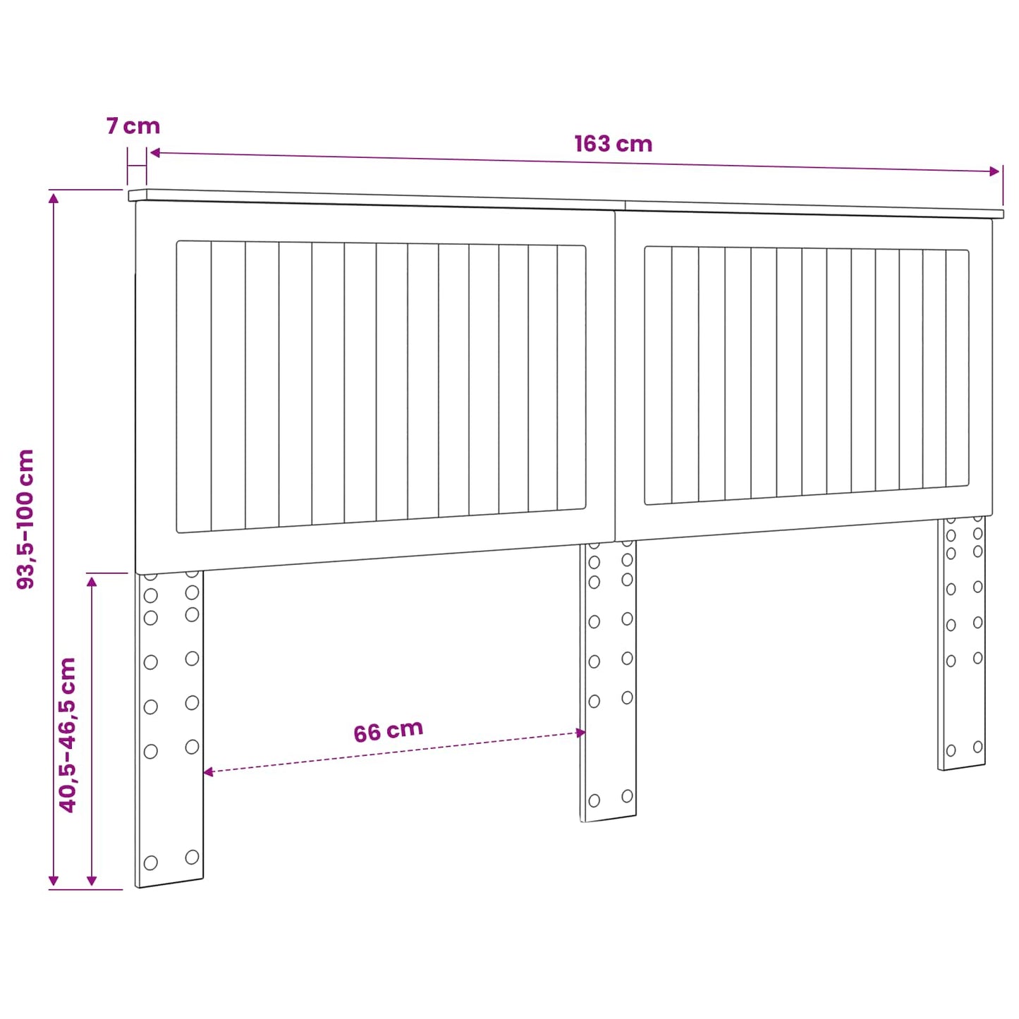 Headboard Black Oak Engineered wood