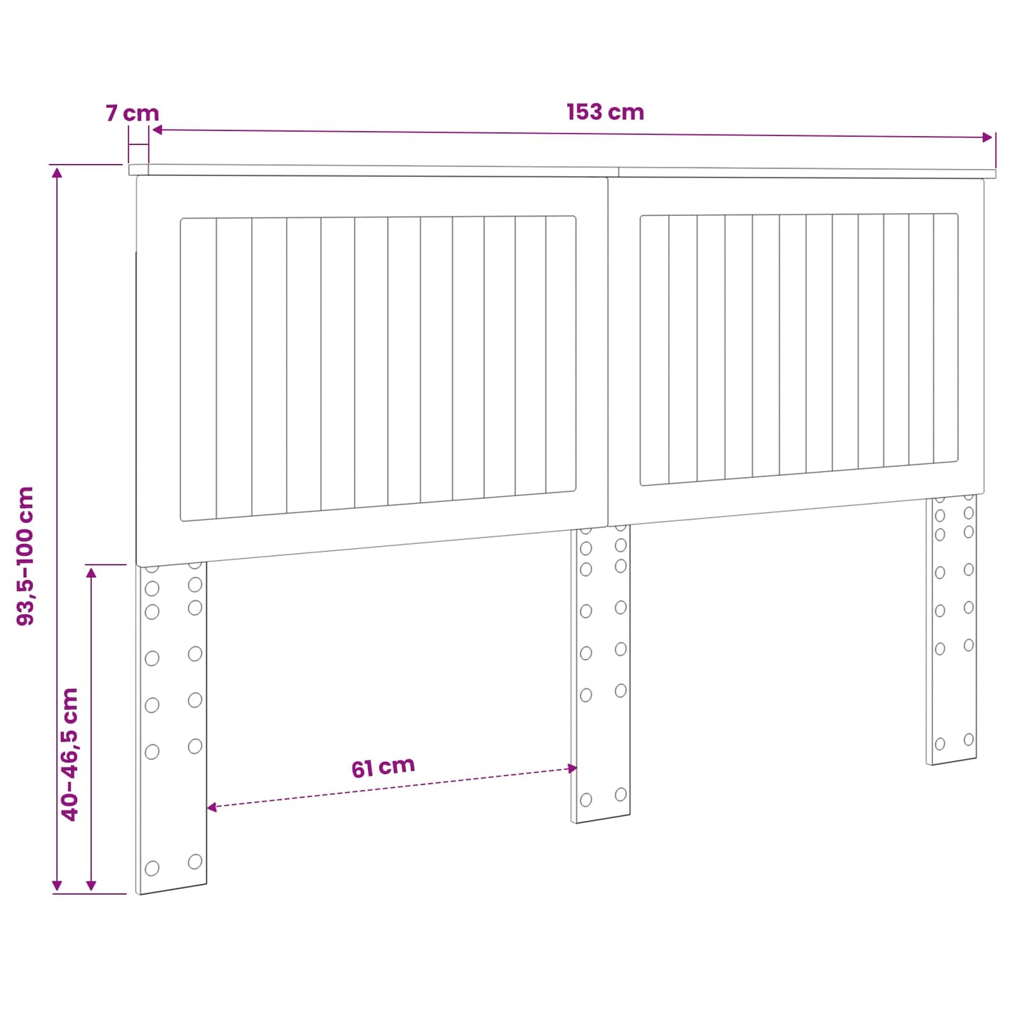Headboard Black Oak Engineered wood