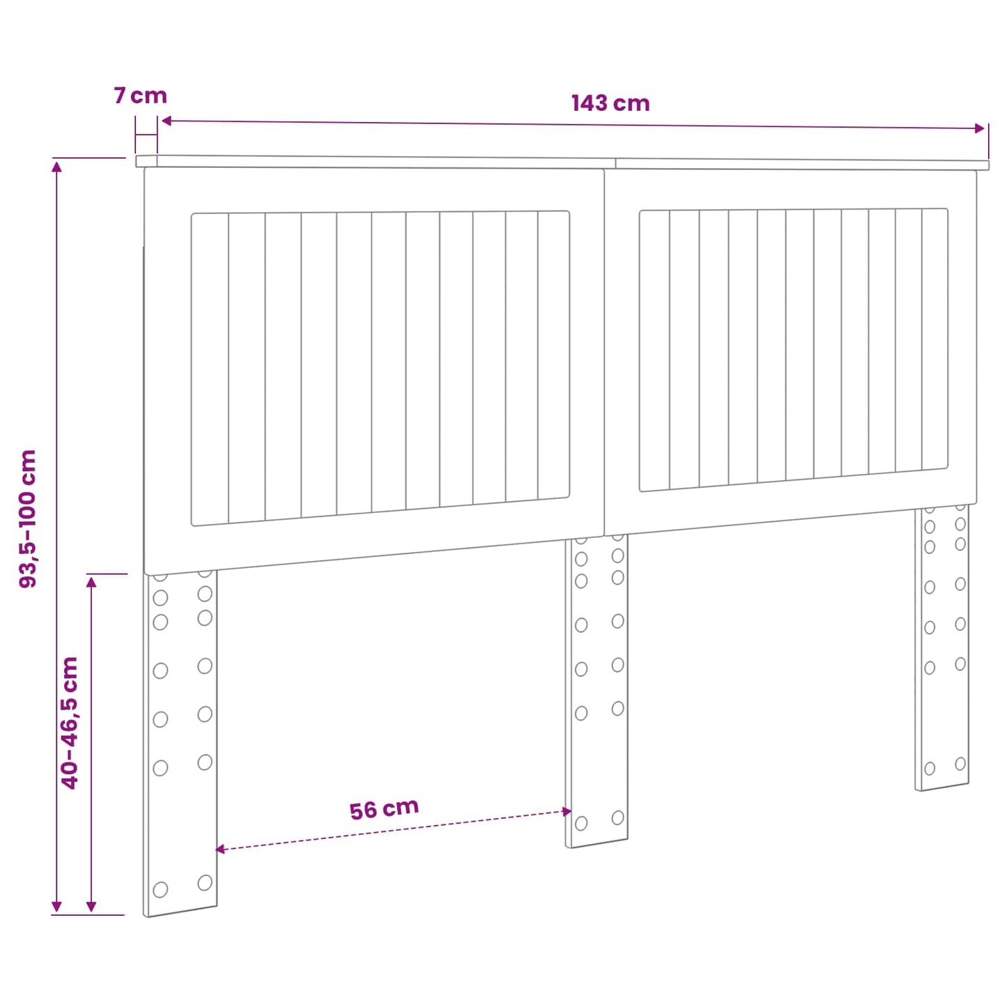 Headboard Sonoma Oak Engineered wood
